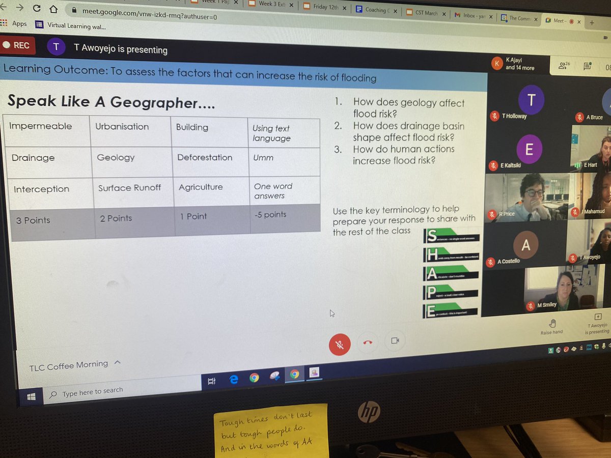 It’s my favourite time of the week! TLC Fridays! This week <a href="/awo_tem/">Tem Awo</a> and @HartMiss18 shared brilliant strategies on how we can embed strategies that enhance students’ oracy in every subject. Loved it! <a href="/Msmiley8/">michelle Smiley</a> <a href="/MissRNoor/">MsRNoor</a>