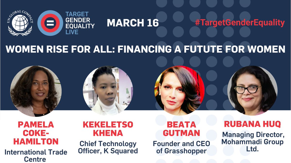ITCnews's tweet photo. How can the private sector help empower women in the Decade of Action and make progress towards #GenderEquality?

📺#TargetGenderEquality LIVE - Join ITC's @CokeHamilton at the session on financing women-led businesses to achieve #SDG5.

🔗https://t.co/vHqnSaKvL5 https://t.co/IlIks4OhyE