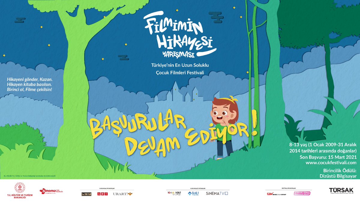 TursakVakfi's tweet photo. ⚠️ T.C. Kültür ve Turizm Bakanlığı katkılarıyla gerçekleştirdiğimiz 17. Çocuk Filmleri Festivali kapsamında düzenlenen ‘’Filmimin Hikayesi’’ yarışmasının başvurularında SON 3 GÜN! Başvurun için ziyaret edeceğin adres https://t.co/Xkom0UZXty ✍🏻 https://t.co/STHg1wvAwU