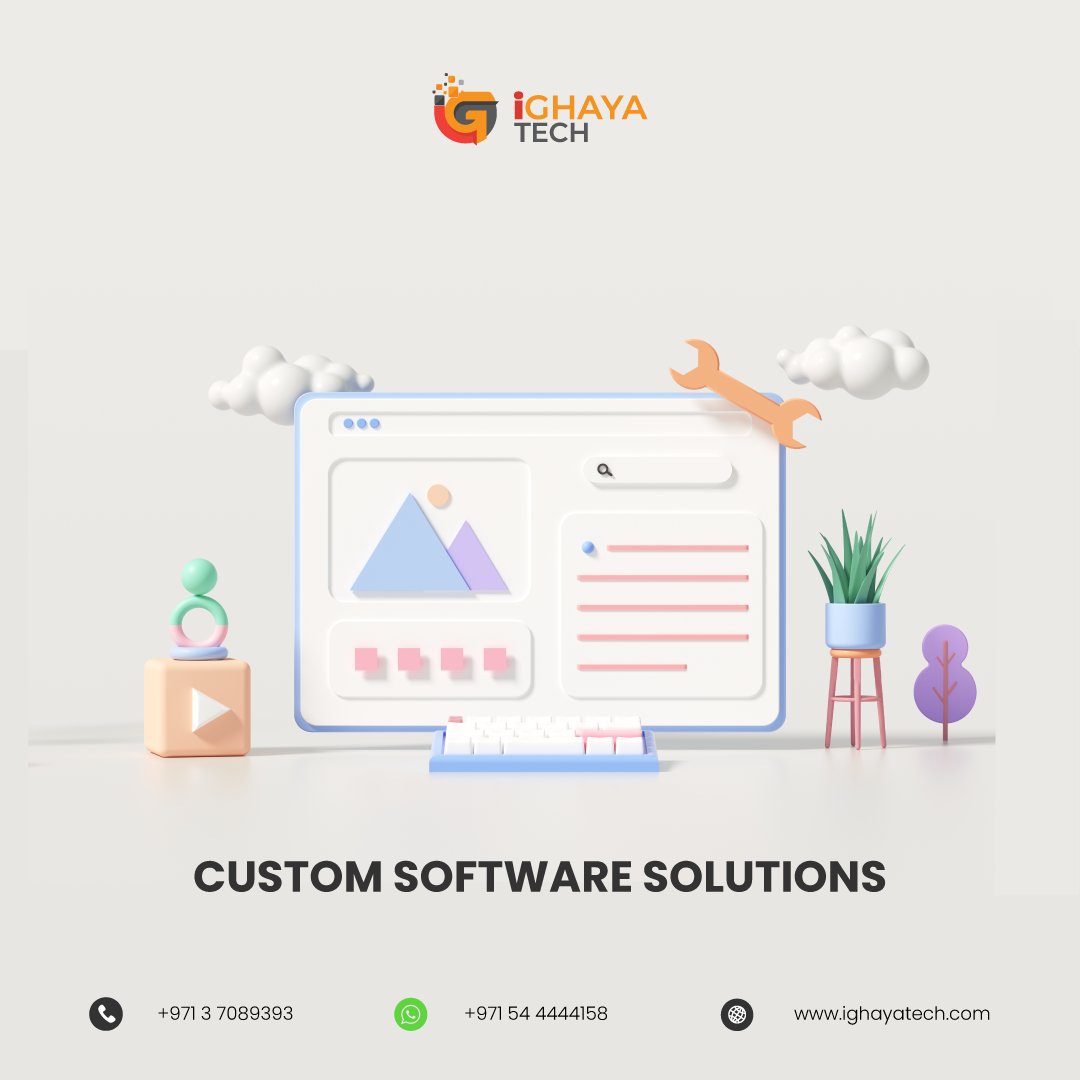 iGhayaTech's tweet photo. Developing custom software solutions for enterprises of all sizes.

Schedule a FREE CONSULTATION with us today to explore our #softwaredevelopment services:

Call: +971 3 7089393
Whatsapp: +971 54 4444158
Email: info@ighayatech.com
Website: https://t.co/Fqx98JHkmR

#uaesoftware https://t.co/NukdWYbezm