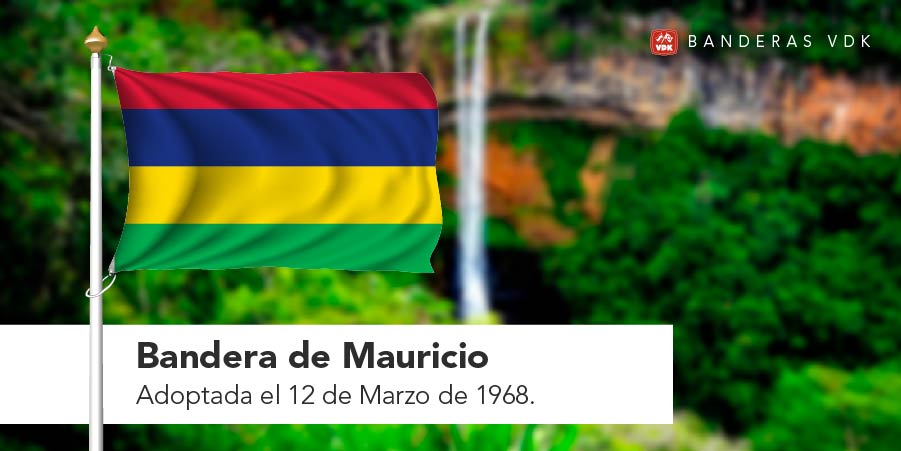 BanderasVDK's tweet photo. ¡DÍA DE LA BANDERA DE #MAURICIO!🇲🇺

La #bandera de Mauricio cumple 53 años, siendo adoptada el 12 de marzo de 1968. Una bandera con franjas horizontales, compuesta por los colores rojo, azul, amarillo y verde.

ℹ️  Conoce más banderas con franjas: https://t.co/77ZNzfhm05 https://t.co/r19KrvyeIi