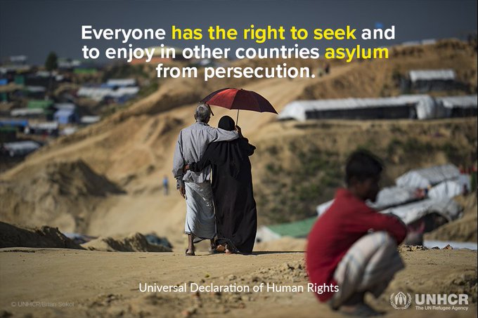 UNHCRAsia's tweet photo. Every human being has the right to seek asylum whether they seek safety by land, air or sea. https://t.co/BGaTWINSVV