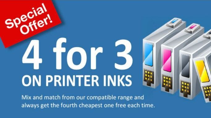 Fancy some free #inks or #photopaper!👌Our popular 4 for 3 mix and match is back on - choose any 4 compatible #inkcartridges, #toners, multipacks or photo paper and get the cheapest one free each time! Offer ends at 11:59 on the 16th March - so be quick!🤩 #fridaymorning #TAUNTON