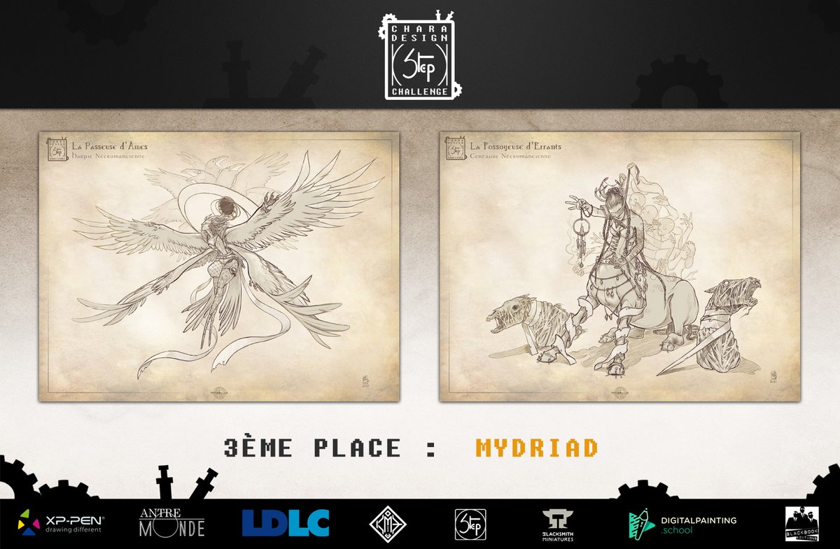 StephenCornu's tweet photo. Félicitations aux vainqueurs du #CharaDesignStepChallenge :

🥇 1er place : Naïade 

🥈 2e place : Golem

🥉 3e place : @Mydriad

🎨Prix de la créativité : Mecalion

Et BRAVO à TOUS ! 

 #XPPENTablette #LDLC #Digitalpaintingschool #Antremonde #BlacksmithMiniatures #Kme #BBE #Step https://t.co/sX49QgP7YX