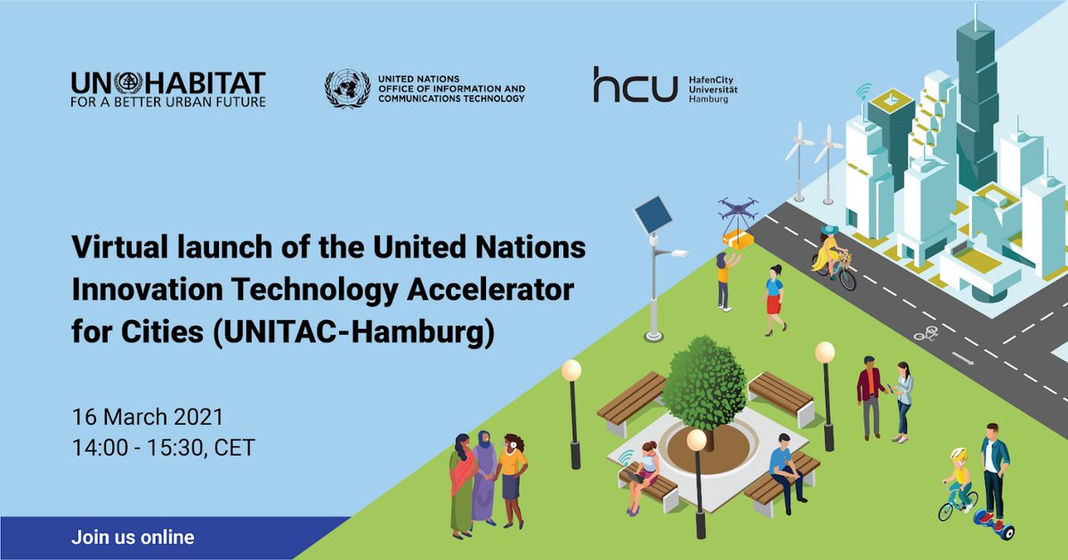 HCUHamburg's tweet photo. Next Tuesday (March 16th, 2 pm) the virtual kick-off event for the new UN-Innovationslab for cities, #UNITAC Hamburg at the HCU, will take place. Register here in advance: https://t.co/WcURRFXGX8
@citysciencelab @GesaZiemer @UNHabitat @UN_OICT #sustainablecities #data #innovation https://t.co/b6PzA3PLMT
