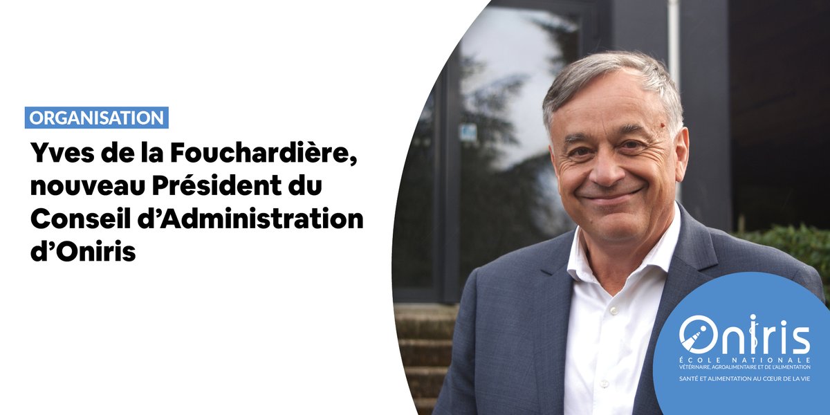 oniris_officiel's tweet photo. [COMMUNIQUE] Yves de la Fouchardière, directeur des @FermiersdeLoue a été élu président du Conseil d'Administration d'Oniris lors de la séance du 11 mars 2021
#GroupeLDC
➡️ Lire le communiqué https://t.co/YzPrnKSEGn https://t.co/pIpwdQYInb