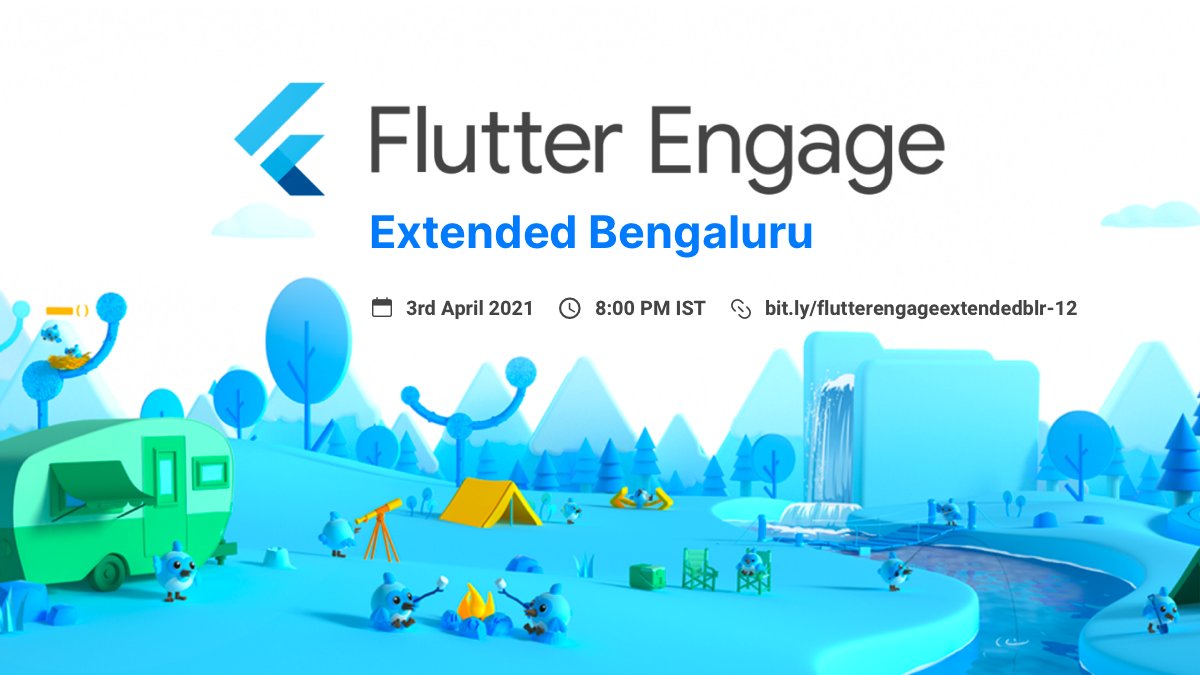 FlutterBLR's tweet image. Hey Flutter Fam 👋🏻
We know you loved #FlutterEngage!
Excited to announce we will be hosting #FlutterEngageExtendedBLR on 3rd April at 8:00 PM IST.
Mark your presence by following this link: bit.ly/flutterengagee…