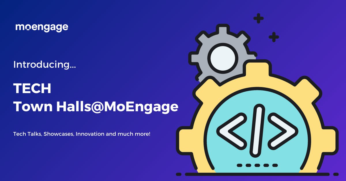 moengage's tweet photo. We hosted our 1st TECH Townhall last week, and we couldn't be more excited to share this with you.
Tech Roadmap 2021 by @YashwanthKYK, followed by an exciting Tech showcase session by all the Tech teams- Cheers to making Tech an ongoing dialogue at MoEngage!
#TechAtMoEngage https://t.co/pbLSpfxv4f