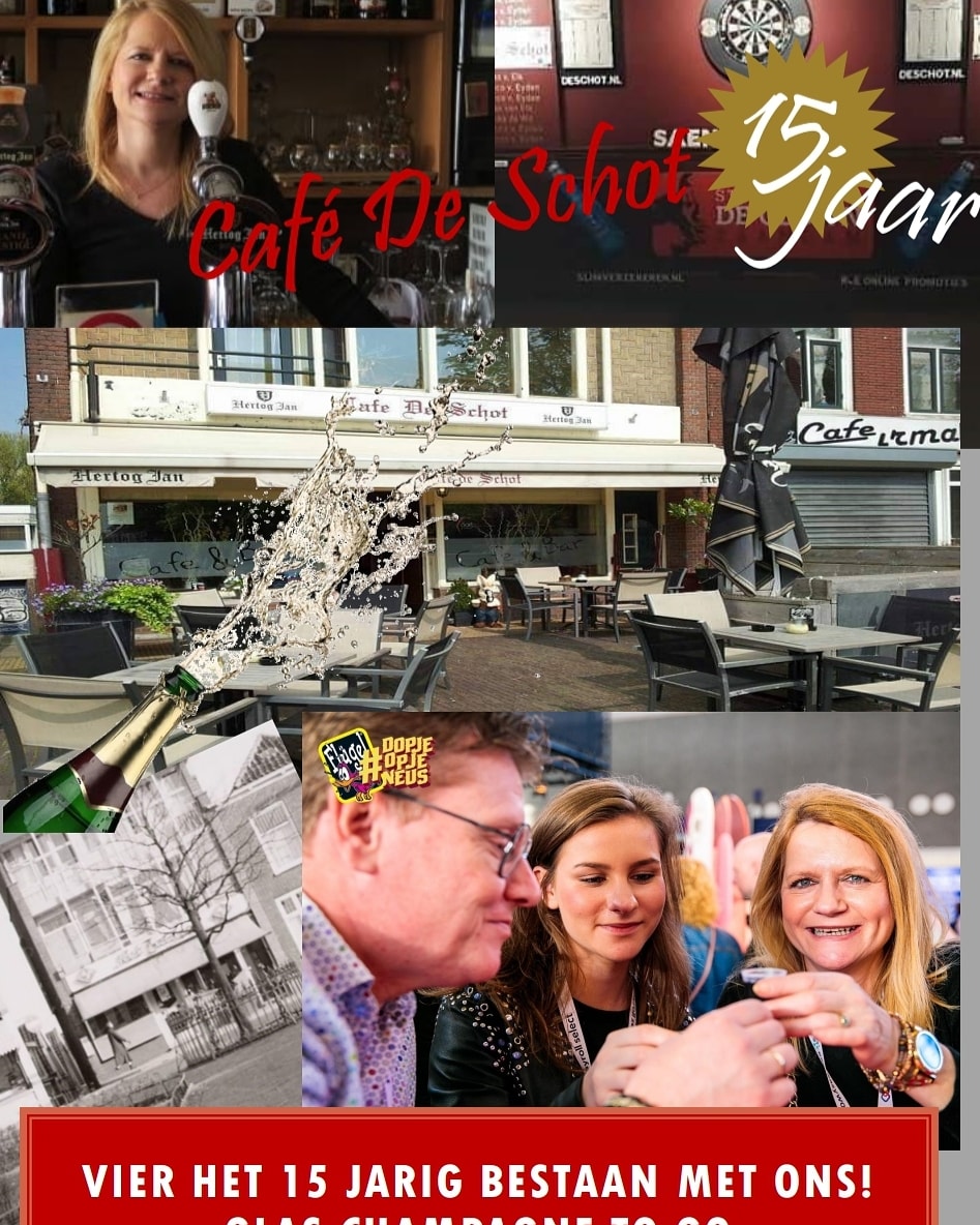 Tanschot's tweet photo. Trots,  alweer 15 jaar Café De Schot https://t.co/F5m7XBw6HX