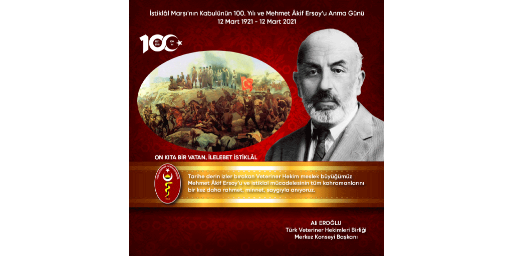 merkezkonseyi's tweet photo. TÜRK VETERİNER HEKİMLERİ BİRLİĞİ’NİN 12 MART 2021 İSTİKLÂL MARŞIMIZIN KABULÜNÜN 100. YILI MÜNASEBETİYLE YAPMIŞ OLDUĞU AÇIKLAMADIR:
https://t.co/ZJyz26J8jP
... https://t.co/491jJ4KeXP