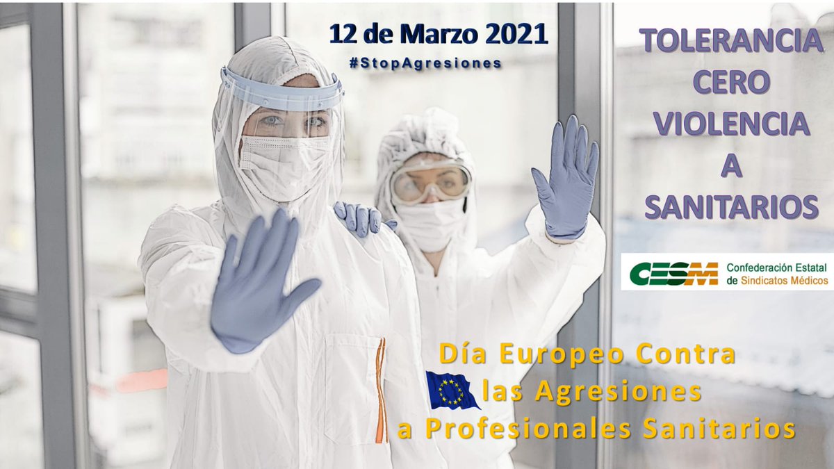 #Asturias Hoy 12 de Marzo 📆 es el Día Europeo Contra La Violencia a Sanitarios. Desde <a href="/cesm_sindicatos/">CESM</a> y <a href="/OficialSimpa/">SIMPA_Oficial</a> queremos decir #StopAgresiones. ✋

¡Cuidemos de quienes nos cuidan !