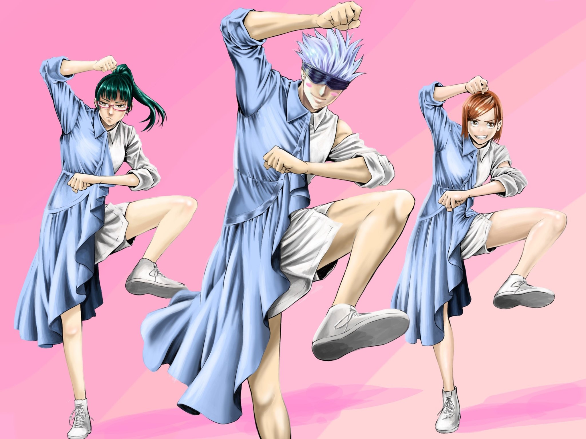 تويتر 西 あらい على تويتر 呪術 日向坂のイラスト あざとかわいいエンディングポーズ T Co Knchyuzhkc