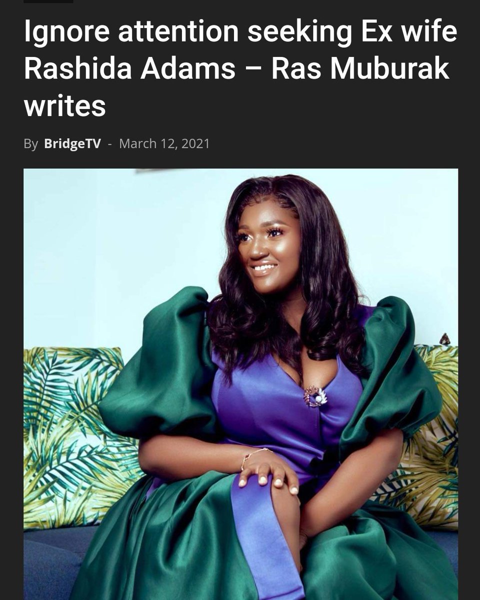 Ignore attention seeking Ex wife Rashida Adams – Ras Muburak writes bridgetvonline.net/2021/03/12/ign…