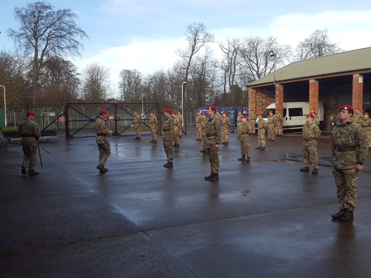 CO 1 RMP visited 110 Pro Coy yesterday and had the privilege of promoting 4 JNCOS to the rank of Cpl. WO1 Newton then addressed the troops as the newly appointed RSM. #ExemploDucemus #welldeserved #futureleaders