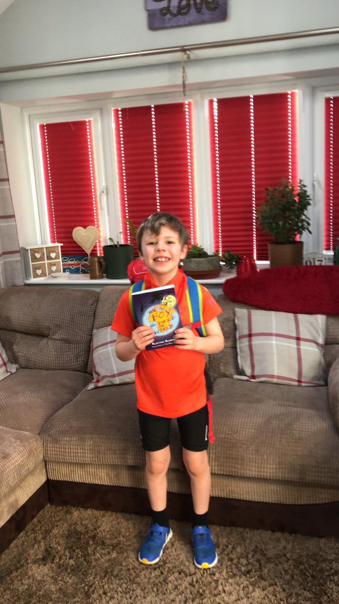 RachelEyre83's tweet photo. Belated World Book Day for this one at school today and he chose ‘The Boy Who Biked The World’. Ok, so maybe this particular boy has only biked South Yorkshire so far but when the lockdown ends who knows where he’ll end up! @Al_Humphreys https://t.co/1i8tDUIiXx