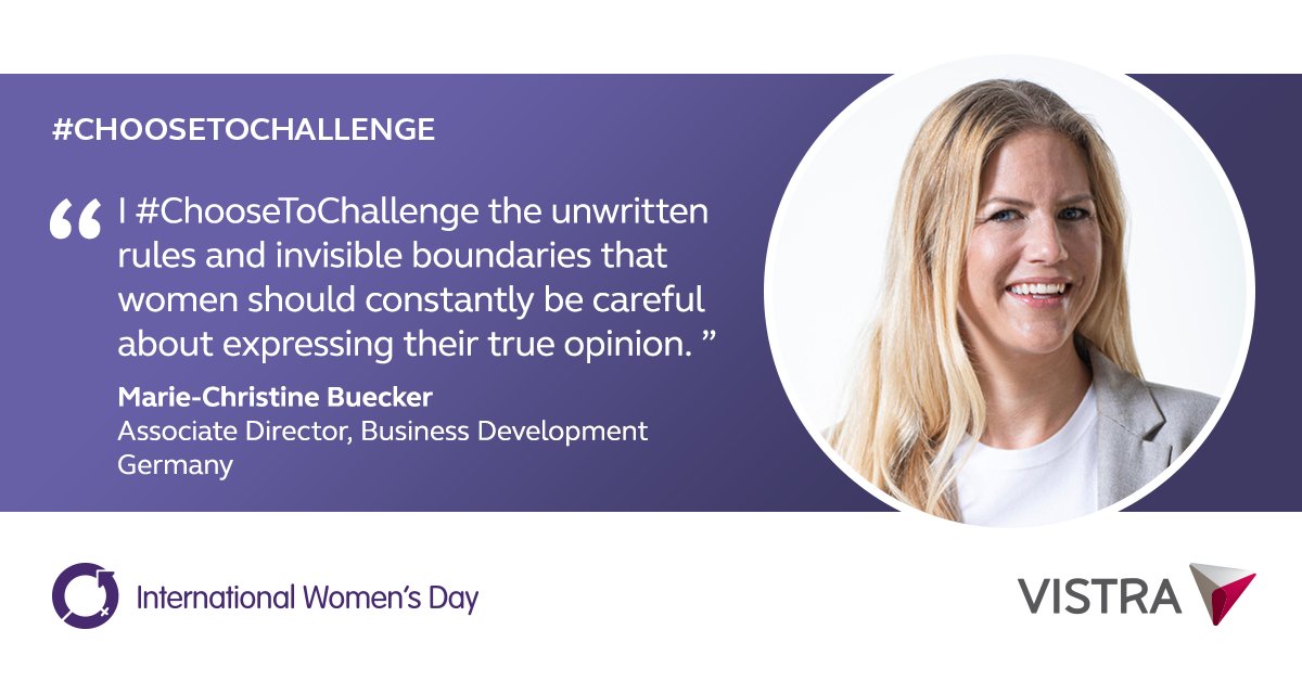 Today, we wrap up our celebration of #IWD2021 by asking Marie-Christine Buecker to share her thoughts on this year’s #choosetochallege campaign. #IWD
