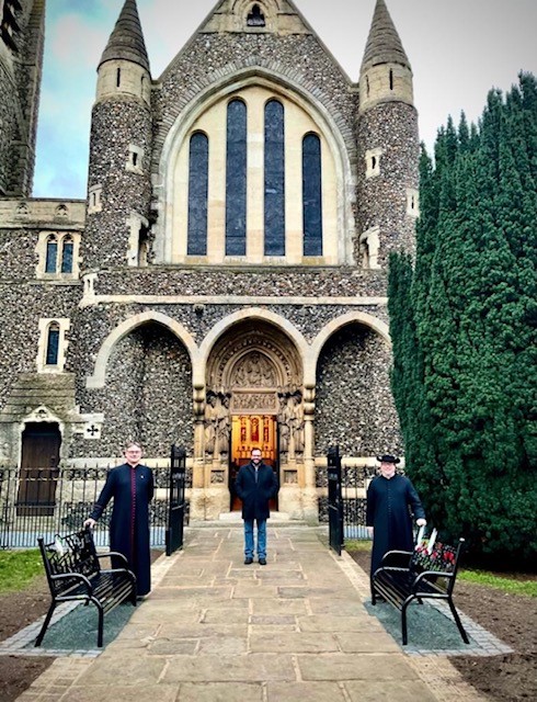 Brentwood Council (@brentwood_bc) on Twitter photo A pair of benches featuring designs of soldiers, doves and poppies has been installed at St Thomas of Canterbury Church in St Thomas Road to commemorate the 75th anniversary of the end of WWII.
Read more - brentwood.gov.uk/press.php?pres…
<a href="/StThomasBrentwo/">St Thomas' Brentwood</a> A pair of benches featuring designs of soldiers, doves and poppies has been installed at St Thomas of Canterbury Church in St Thomas Road to commemorate the 75th anniversary of the end of WWII.
Read more - brentwood.gov.uk/press.php?pres…
<a href="/StThomasBrentwo/">St Thomas' Brentwood</a>