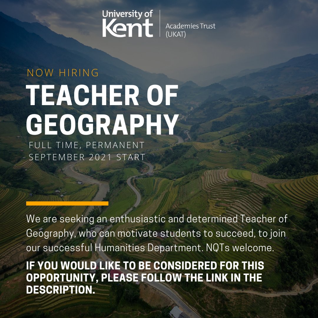 UKATSixthForm's tweet photo. To apply for this position, based at Brompton Academy, please follow the link below:

✅  https://t.co/xeYuvSRNqw https://t.co/RinnyLxpLy