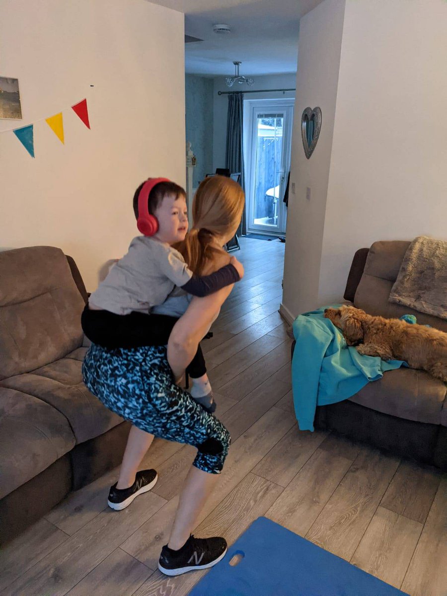 AbsoluteFitNE's tweet image. Not got any weights to train at home during lockdown? Grab your little ones! Alfie loves jumping on my back for squats, planks, lunges &amp;amp; press ups.His little giggle keeps me going through the reps! Do your little ones do this? Set them a good example &amp;amp; get them to join in the fun