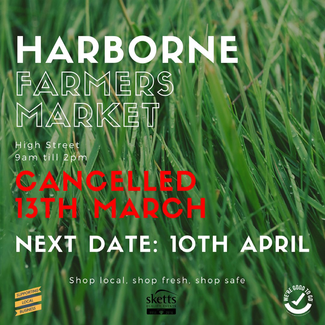 Unfortunately we have made the decision to cancel Harborne Farmers Market tomorrow due to strong wind being forecast. We have everything crossed to be back as normal next month 🤞🏼