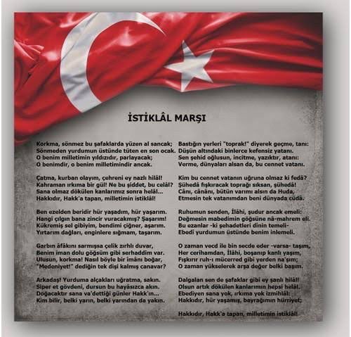 O şiir bir daha yazılmaz. Onu kimse yazamaz Onu ben de yazamam Onu yazmak için o günleri yaşamak lazım O şiir artık benim değildir. O milletin malıdır Benim millete karşı en kıymetli hediyem budur Allah bir daha bu millete bir İstiklâl Marşı yazdırmasın
#istiklalmarsı100yasında