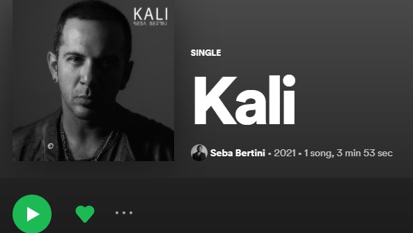ESTRENO SEBA BERTINI <a href="/SBertiniMusica/">Seba Bertini</a> KALI
