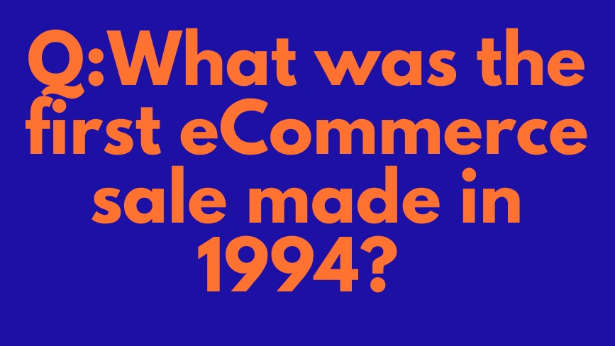 HelpfulCrowdApp's tweet image. Can you guess what the first #eCommerce sale made in 1994 was?

#trivia #ecommercebusiness #sales