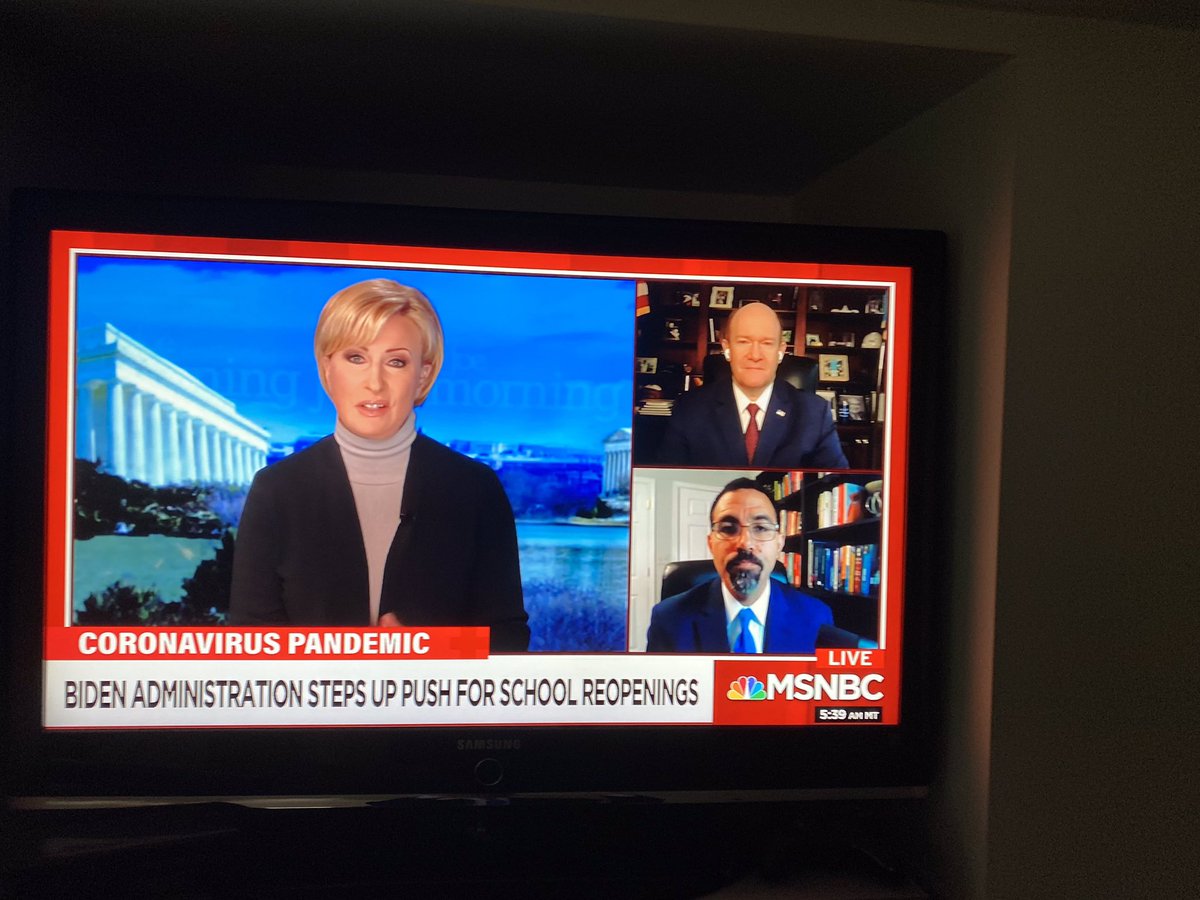 Proud to join @ChrisCoons, a tireless champion of national service, on @Morning_Joe this AM to talk about #AmericanRescuePlan investment in @AmeriCorps. New $1B will help to mobilize a national tutoring & mentoring effort to address students’ academic & socioemotional needs.