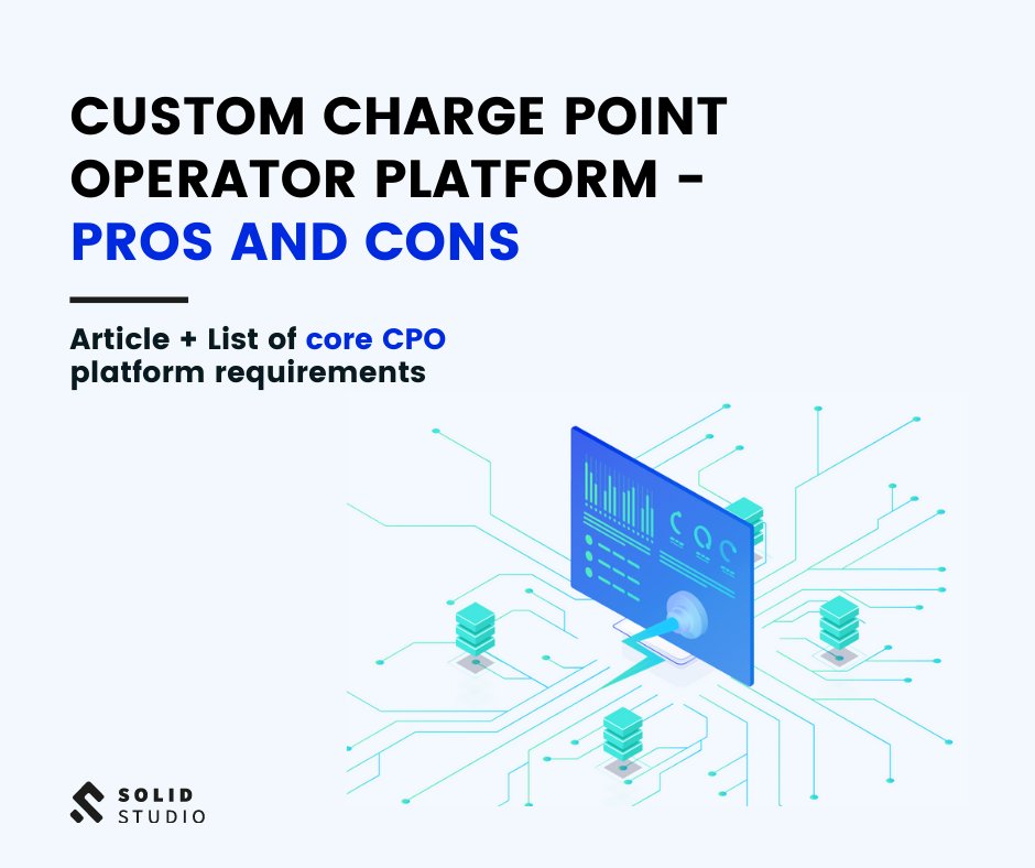 SolidstudioSH's tweet photo. Charging infrastructure is one of the most challenging aspects of #eMobility. Charge Point Operators have to decide whether to invest in custom software or apply a ready-made solution.

We have some tips and insights that may dispel some doubts.

https://t.co/MCaW2JoTir

#EV https://t.co/vCGFtYcE3f