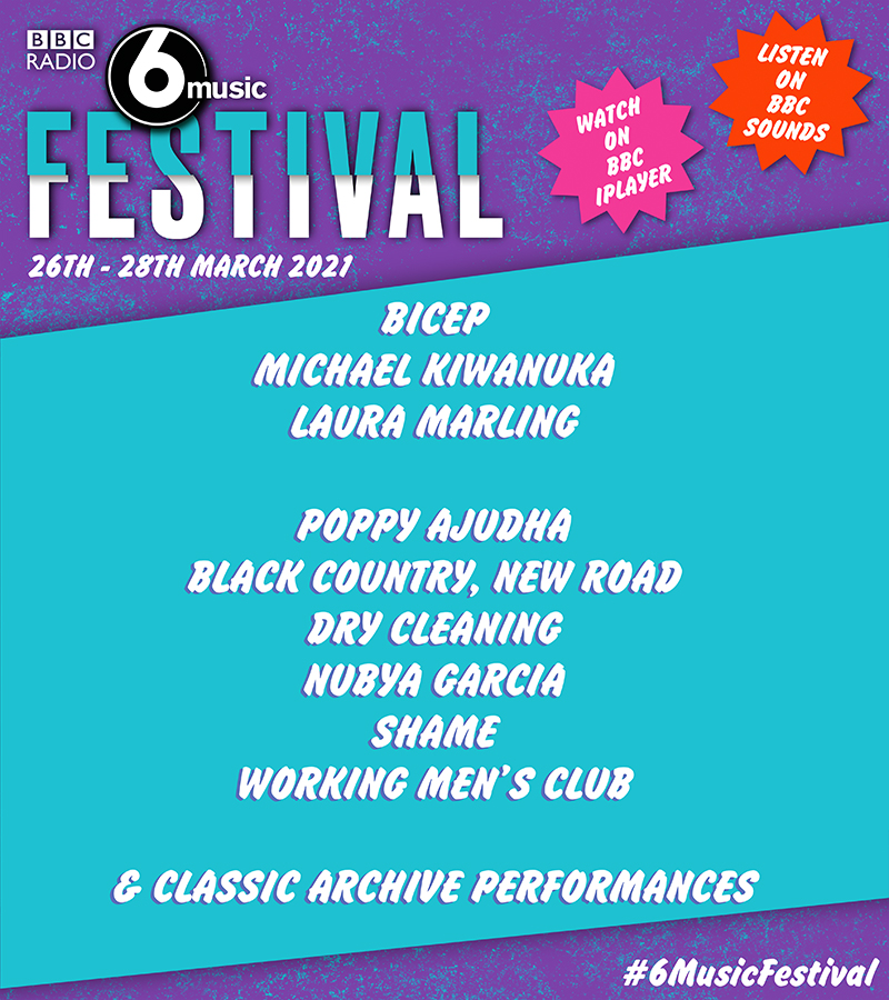 BBC Radio 6 Music (@bbc6music) on Twitter photo For this year’s #6MusicFestival we’re bringing you 9 brand new performances recorded at Alexandra Palace and BBC Radio Theatre alongside some of our favourite archive performances from previous years.
📆 26th-28th March.
Watch on <a href="/BBCiPlayer/">BBC iPlayer</a> and listen on <a href="/BBCSounds/">BBC Sounds</a>. For this year’s #6MusicFestival we’re bringing you 9 brand new performances recorded at Alexandra Palace and BBC Radio Theatre alongside some of our favourite archive performances from previous years.
📆 26th-28th March.
Watch on <a href="/BBCiPlayer/">BBC iPlayer</a> and listen on <a href="/BBCSounds/">BBC Sounds</a>.