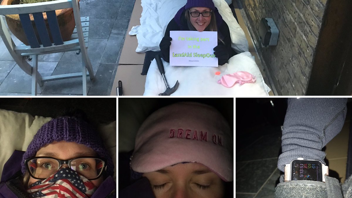 #sleepout2021 A night with little sleep, but plenty of time to reflect. Overwhelmingly I felt incredibly vulnerable and lonely - this is despite being a metre from my backdoor. No one should be without a home.  #sleepout to #EndYouthHomlessness <a href="/LandAid/">LandAid</a> join.landaid.org/fundraisers/tf…