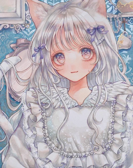 ♡お知らせ
ARTs*LABoさま主催の『羽根としっぽ展』に額装1点、ATC1点で参加します。よろしくお願いします🫖🤍

☁️会場▹ART FORUM One's自由が丘 
☁️会期▹3月17日～3月21日
☁️時間▹13:00～19:00(初日16:00～20:00)
*販売は2日目から
☁️詳細▹ https://t.co/GbRxRwk3hh

#ARTsLABo
#羽根としっぽ展 