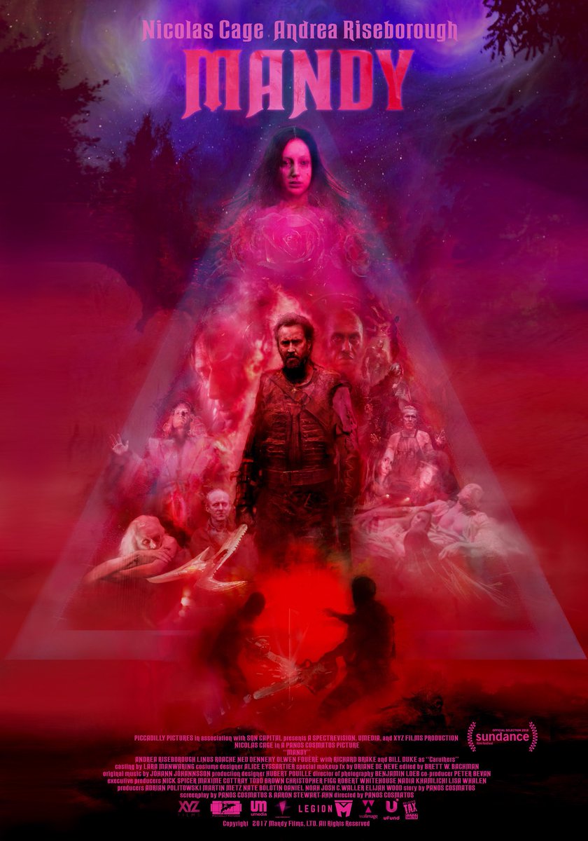 71. MANDY (2018)Not just one of the best horror films, but simply one of the best films ever made. Every frame is captivating, every performance amazing. This film is simply satisfying to watch and everyone should do so. #Horror365