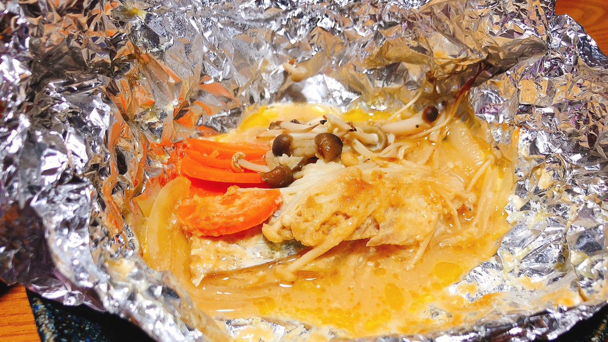 ট ইট র マクセルイズミ 鱈のホイル焼き 味噌マヨ味 夕餉