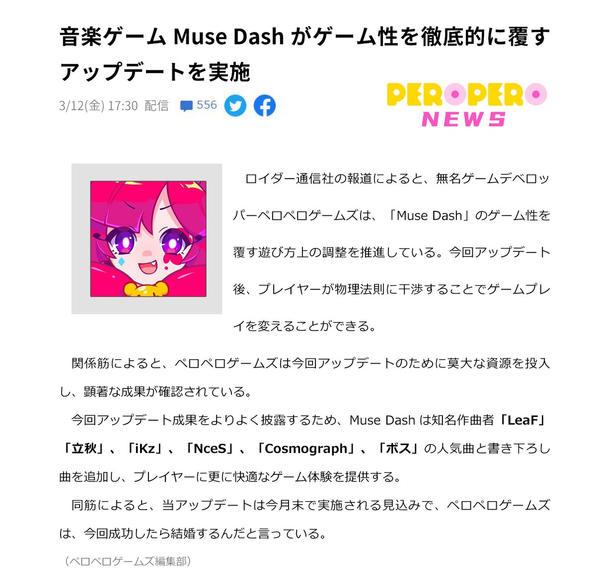 Muse Dash公式さんの人気ツイート リツイート順 ついふぁん