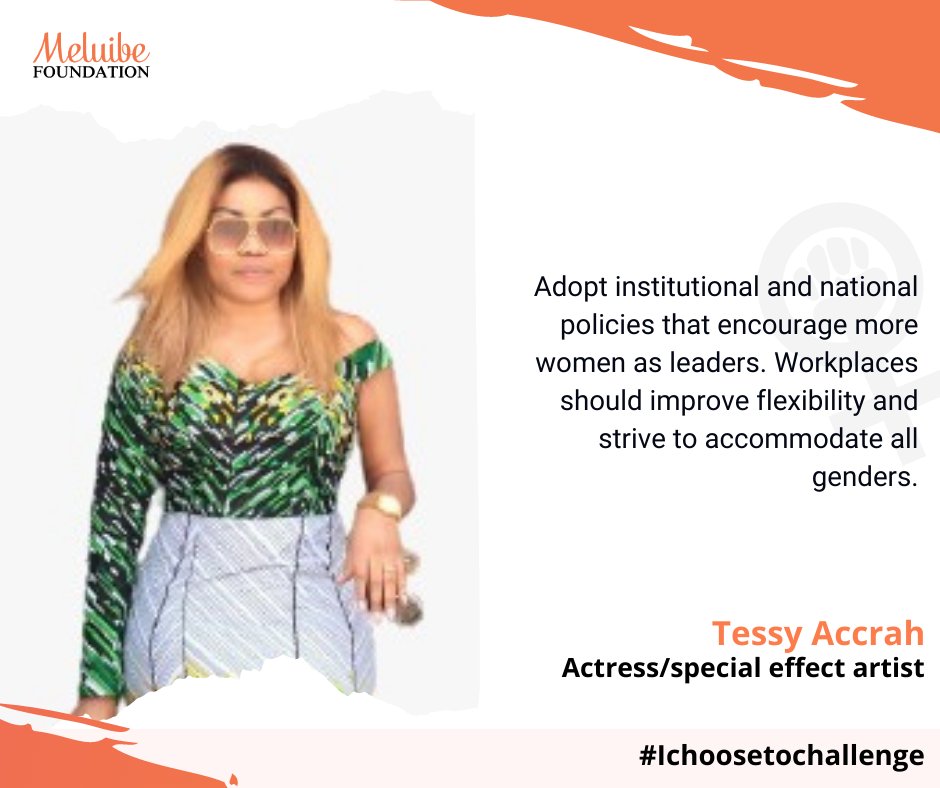 Tessy Accrah - 

"For women to be able to move to leadership positions there must be FLEXIBILITY in the work place to accommodate both genders."

Thank you <a href="/tessyaccrah/">Tessy Accrah</a> for sharing.

#internationalwomensday2021
#internationalwomensday2021
#ChooseToChallenge