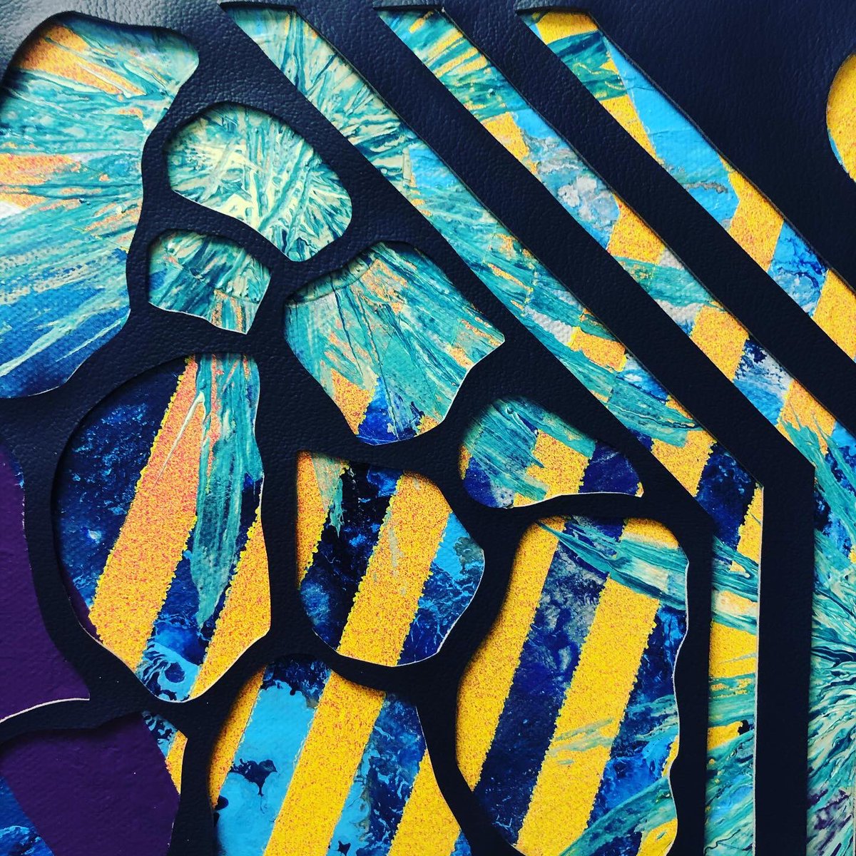 fourty9th's tweet photo. Many #green #stars . . . #art #Modernart #abstractlayering #abstract #vinyl #acrylicpaint #spraypaint #mattemulsion #artist #fourty9th #4ty9th @artezaofficial @MolotowPaint https://t.co/1saGn7ID2C