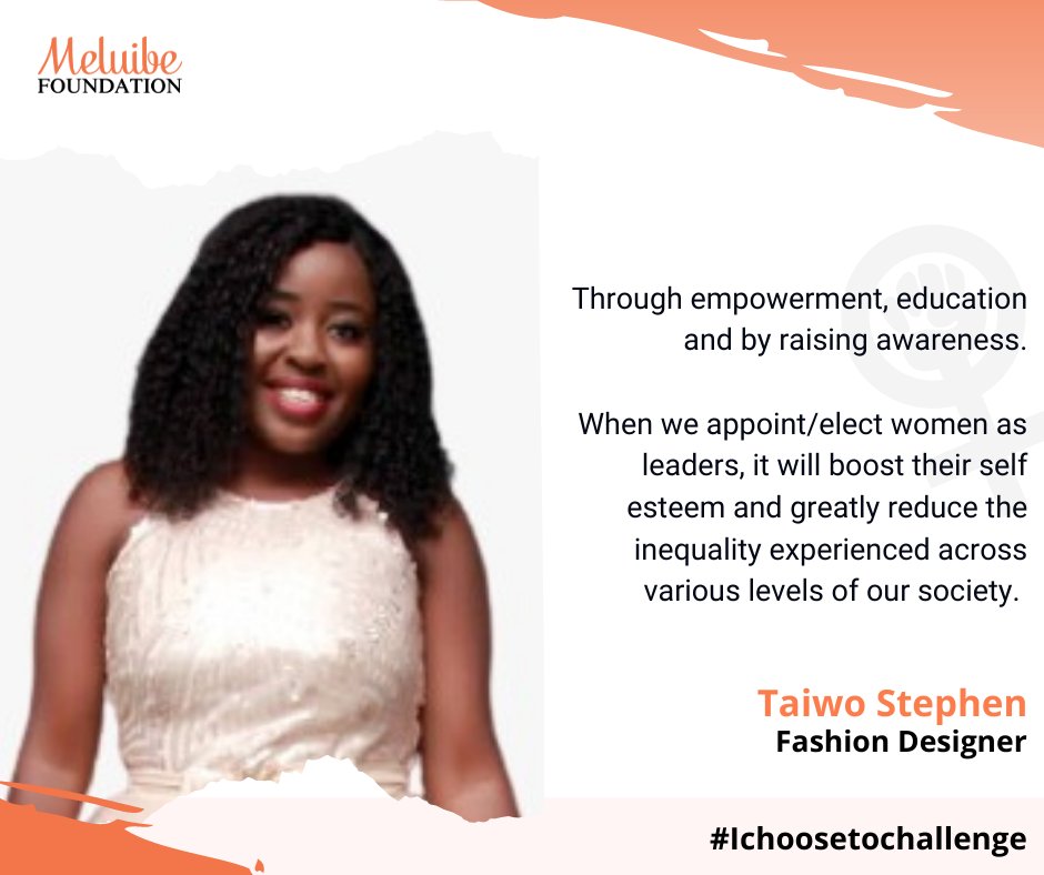 Taiwo speaks on the importance of empowerment.

If we want women to take up leadership positions, we must empower them.

Thank you, Taiwo.

#InternationalWomensDay 
#IWD2021 #ChooseToChallenge