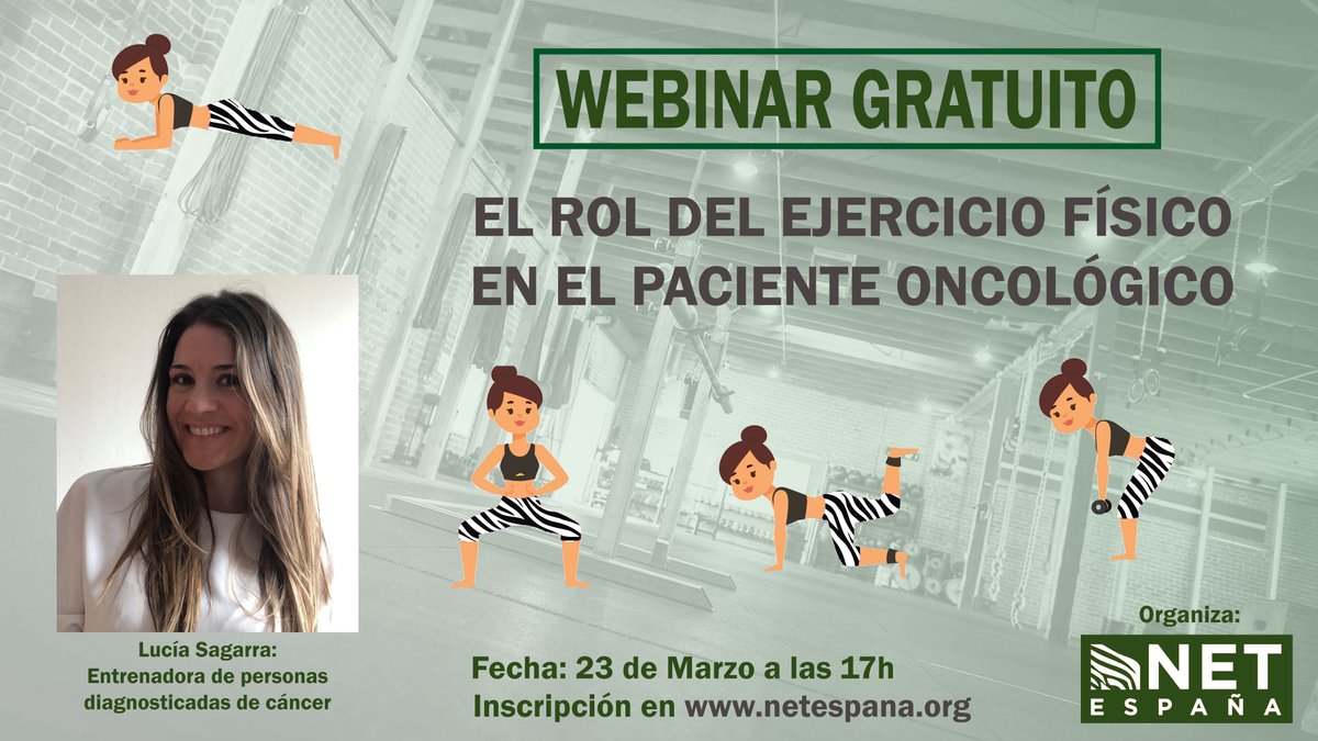 NET- ESPAÑA (@netespana) on Twitter photo Próximo 2⃣3⃣ MARZO tenemos una cita con Lucía Sagarra <a href="/beonactive/">beonactive</a> para concienciar de la importancia del ejercicio físico en pacientes de #Cancer
Entrenaremos y aprenderemos....apúntate!!! 👇
attendee.gotowebinar.com/register/77586… Próximo 2⃣3⃣ MARZO tenemos una cita con Lucía Sagarra <a href="/beonactive/">beonactive</a> para concienciar de la importancia del ejercicio físico en pacientes de #Cancer
Entrenaremos y aprenderemos....apúntate!!! 👇
attendee.gotowebinar.com/register/77586…