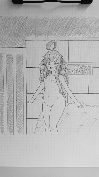 #艦これ
#三日月
艦娘になる前に通っていた学校にえっちな遊びをしに来たみっか 