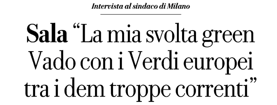 Felice della scelta di <a href="/BeppeSala/">Beppe Sala</a> di aderire a <a href="/europeangreens/">European Greens</a>: un sindaco che ha reso Milano una delle città più innovative al mondo, attento all'#ambiente e al dialogo. Ripartiamo dai territori per un progetto politico con al centro ecologia, economia e formazione.
#FacciamoEco