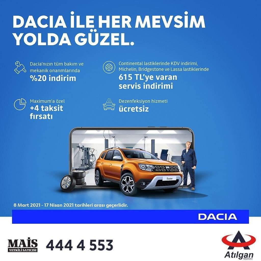 Dacia İle Her Mevsim Yolda Güzel. 

Detaylı Bilgi İçin
🔹444 4 553
📍Hamidiye Mah. Menderes Bulvarı No:349 Rize

#rize #ayder #cayeli #ardeşen #pazar #derepazari #camlihemsin #hemsin #fındıklı #ikizdere #salarha #güneysu  #tbmedya #atilganrenault #renault #servis #kampanya
