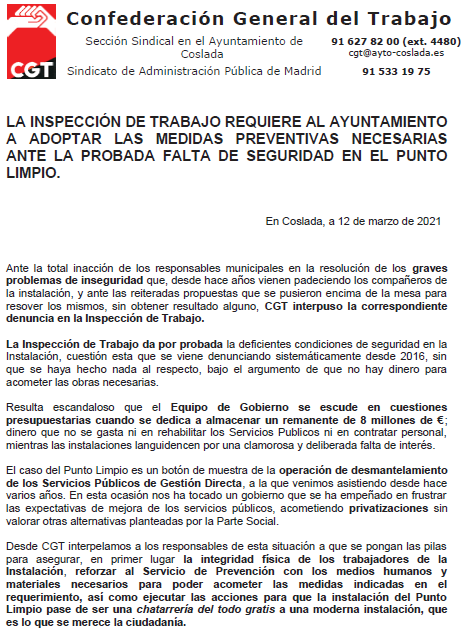 CGT Ayto Coslada (@cgt_aytocoslada) on Twitter photo 