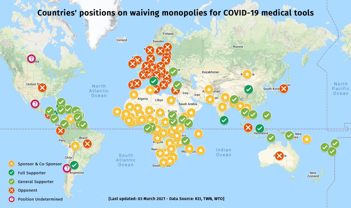 <a href="/wto/">WTO</a> “We are once again disappointed that a small group of countries keeps stalling the process and denying the need to urgently move forward with this landmark waiver on intellectual property during the pandemic.”

Read more 👉 bit.ly/30CL9kY
#NoCovidMonopolies