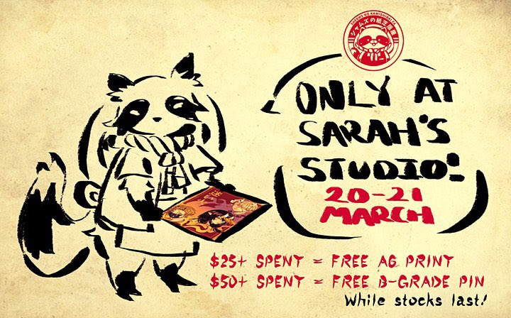 There will be freebies when you come and we've got promos going on for both of us! ? Just a chill weekend if you wanna come and shop a bit.