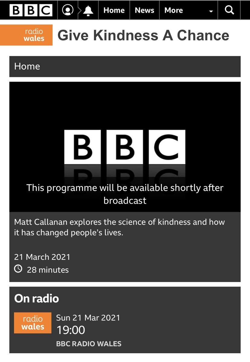 CoachCallanan's tweet photo. It’s official! My #GiveKindnessAChance radio documentary is going out on the BBC followed by a WEEK of #Kindness across @BBCRadioWales!!!

BIG thanks to @edrichmond LOVED working with this incredible man &amp; Making it all Happen.

 #WeMakeGoodHappen #Kindness #Tenner4Good #BeKind https://t.co/wP8VsrqOl4