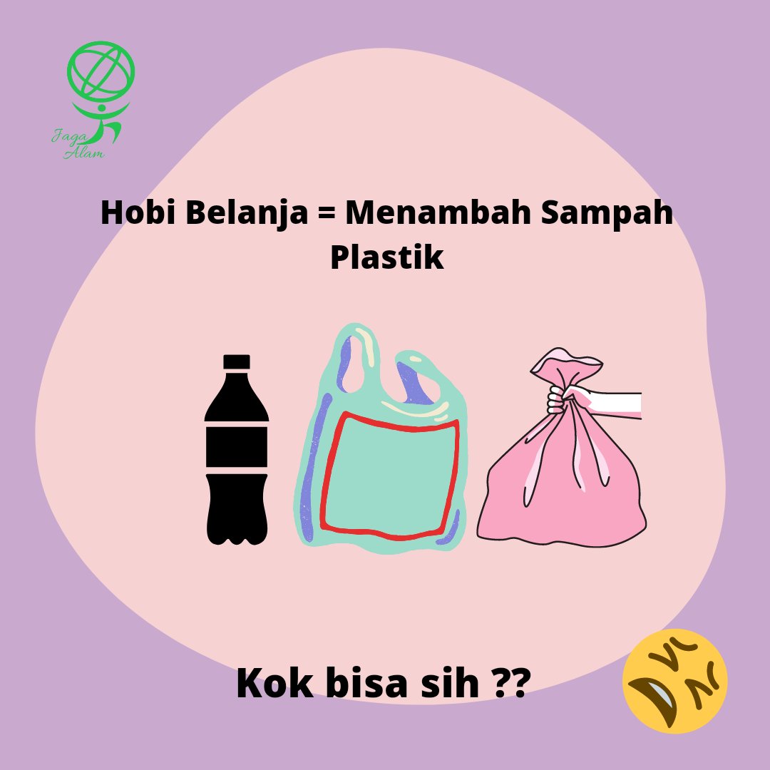 Siapa di sini yang suka belanja? Tahukah Kamu jika hobi belanja ini secara tidak langsung meningkatkan jumlah sampah plastik? Kira-kira bagaimana ya cara mengurangi sampah plastik bagi sobat yang hobi berbelanja ini? Yuk, sharing ya #SobatPenjagaAlam 

#KurangiSampahPlastik