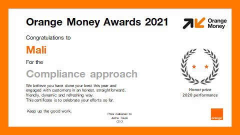 AichaToure's tweet photo. En 2020, nous lancions le plan #Turbo afin de développer #OrangeMoney suivant deux axes : Business et Conformité.
Heureux de recevoir trois distinctions du groupe Orange pour nos résultats.
Très encourageant pour notre équipe #OFMM qui vient d’amorcer un nouveau plan : #Kayira ! https://t.co/QT13LYM0ij