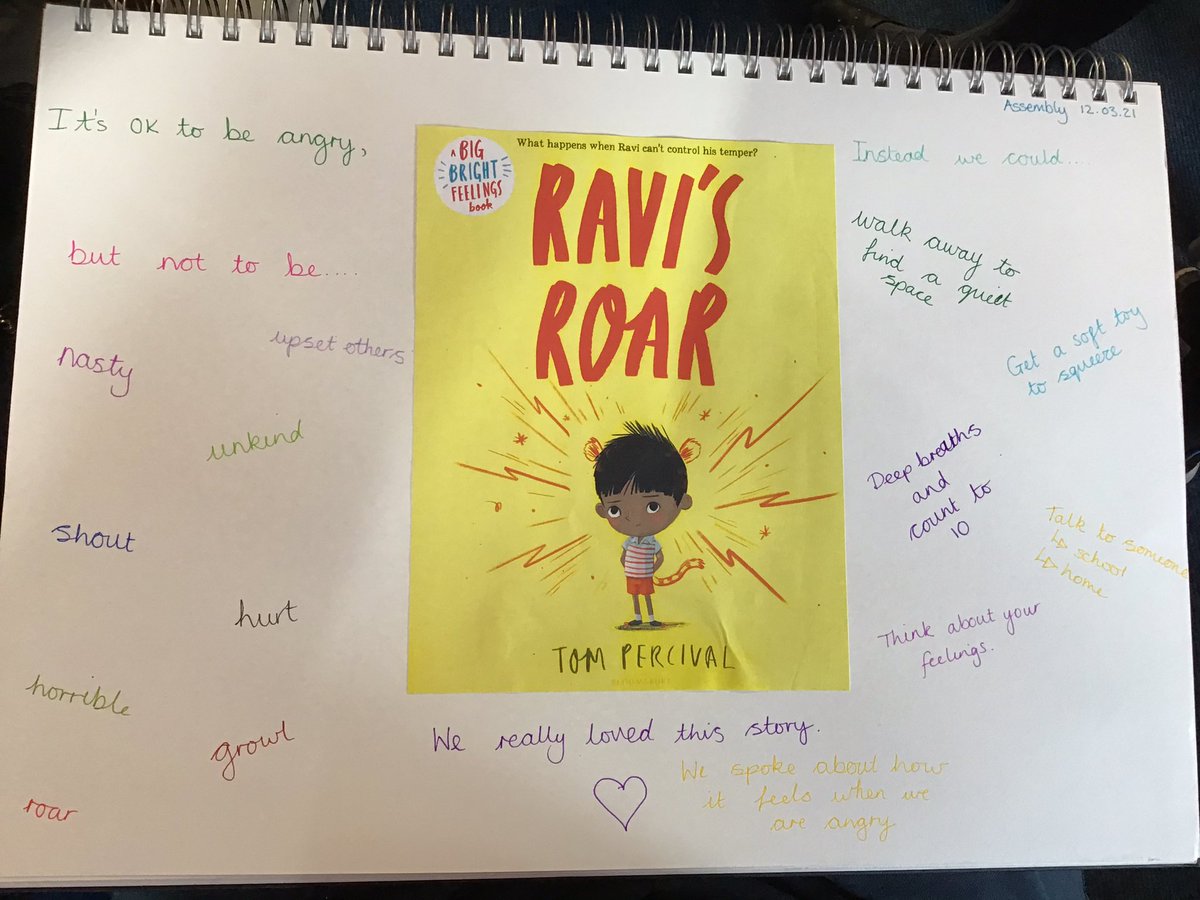 CharterYr2's tweet photo. Today’s assembly looked at one feeling we might get sometimes: anger. We spoke about how it feels when we are angry and how we could cope with that feeling rather than being a tiger like Ravi. We thought this was a wonderful book. @TomPercivalsays #understandingfeelings #PSHEE https://t.co/hwgHL7mOj6