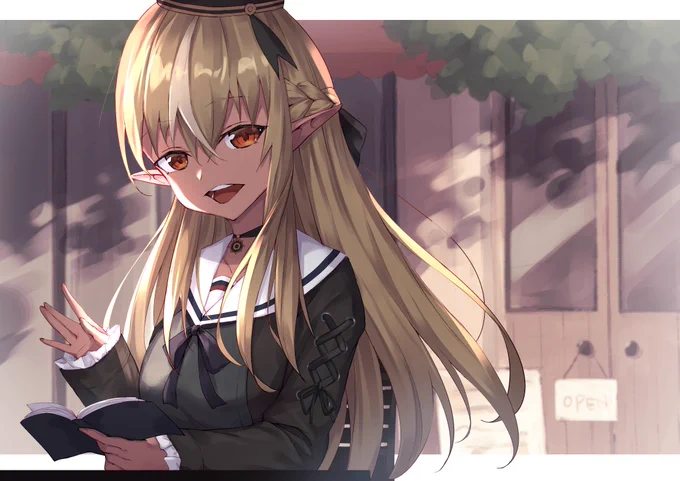 カフェで待ち合わせフレアちゃん?
 #しらぬえ 